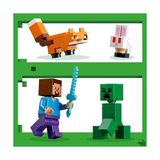 Vavis Steve’in Tayga Macerası 21583-6 Yaş ve Üzeri Kız ve Erkek Çocuklar Için Steve Minifigürü ile Creeper ve Tilki Figürleri Içeren Yaratıcı Oyuncak Yapım Seti, Hediye Fikri (79 Parça) - Option-1