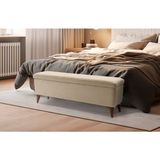Vavonni Sandıklı Puf Bench Tedy Kumaş Pufidik Amortsör Kapaklı Puf Bench A + 140 cm