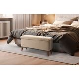 Vavonni Sandıklı Puf Bench Tedy Kumaş Pufidik Amortsör Kapaklı Puf Bench A + 90 cm
