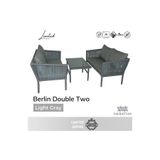 Vavrattan Berlin 2+2 Rattan Bahçe Balkon Oturma Takımı Açık Gri