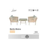 VAVRATTAN Berlin Bistro Rattan Bahçe Balkon Oturma Takımı Kum
