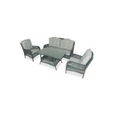 VAVRATTAN Lady Rattan Bahçe Takımı Taş Gri 2+1+1+sehpa