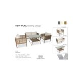 VAVRATTAN New York Rattan Bahçe Takımı 2 1 1 Sehpa-küf