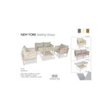 VAVRATTAN New York Rattan Bahçe Takımı 2 1 1 Sehpa-kum