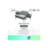 Vavrattan Vera 2-2-1-1 Rattan Bahçe Balkon Yemek Takımı Taş Gri