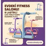 Vayne Body Trimmer Mekik Çekme Aleti Evde Spor Egzersiz Lastiği 8 Tüplü - Mor