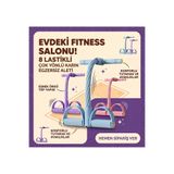 VAYNE Body Trimmer Mekik Çekme Aleti Evde Spor Egzersiz Lastiği 8 Tüplü