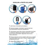 Vayomy Şarjlı Otomatik Damacana Su Pompası 1200 Mah Bataryalı Siyah