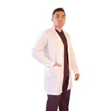 Vayteks Gömlek Yaka Orta Boy Beyaz Erkek Doktor Öğretmen Laboratuvar Önlüğü Beyaz