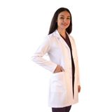 Vayteks Gömlek Yaka Orta Boy Beyaz Kadın Doktor Öğretmen Laboratuvar Önlüğü Beyaz