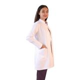 Vayteks Hakim Yaka Orta Boy Beyaz Kadın Doktor Öğretmen Laboratuvar Önlüğü