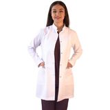 Vayvaylı 100V002A02Y Beyaz Hakim Yaka Orta Boy Beyaz Kadın Doktor Önlüğü