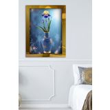 Vazo Çiçek Gold Tek Parça Pleksi Tablo, 60 x 80, PT-078