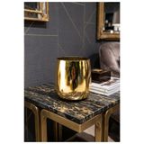 VAZO DEKOR Orkidelik Altın Metal Cezve Saksı 13 cm x 11 cm