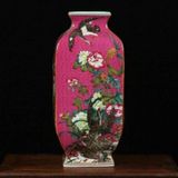 Vazo Mezar Güzel Seramik Süsler Antik Çin Ataları Şakayık Çiçek Dekorasyon Açık Favori Çiçekler Emaye Porselen 44x19cm Çiçekler için