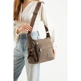 VB Collection Kılinkır Kumaş Kadın Postacı Çantası - 7520-Vizon