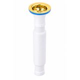 vb vitrinbanyo Gold Lavabo Sifonu Altın Lavabo Süzgeci Hortum Dahil Komple Set Sifon
