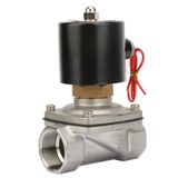 VBNCUUIOPO Paslanmaz Çelik Elektrikli Solenoid Valf 2S350-35 G1-0.25 "Normalde Açık Paslanmaz Çelik Elektrikli Solenoid Valf Su Havası için (3 #)