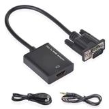 VCOM CG597 Vga Erkek To Hdmi Dişi+AUX Siyah Dönüştürücü 250.20.30.0179