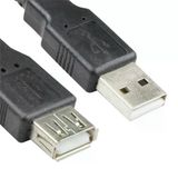 Vcom Cu202-B-1.8 Siyah 1.8Mt Usb 2.0 Uzatma Kablosu (Kdo)