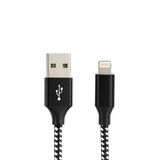 Vcom Cu251 Lightning To Usb 3 Metre 12W (5V-2.4A) Örgülü Şarj Kablosu
