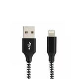 Vcom Cu251 Lightning To Usb 3M 12W (5V-2.4A) Örgülü Şarj Kablosu (Kdo)