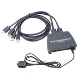 Vcom DD221-4K 2 Port HDMI 1.4 V 4K 30 Hz Plastik Kasa Kvm Switch
