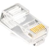 Vcom Plastik Rj45 8p8c Cat6-utp-rj45-3u Konnektör 100 Lü Paket