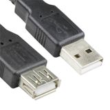 Vcom Siyah 5 Metre Usb 2.0 Uzatma Kablosu