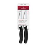 Vct-6.7933.2B -7611160351630-Victorinox Swiss Classic 12Cm 2'Li Tırtıklı Biftek Bıçağı, Siyah