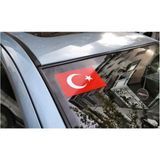 Vd Trade Türk Bayrağı Ön Cam Üst Köşe 12X8CM 1 Adet Bayrak Üst Cam Sticker - Renkli