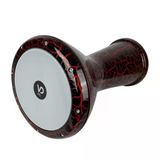 VD Vatan Darbuka Döküm Siyah Kırmızı Çatlak Desenli Boyalı Darbuka Drum, Doumbek, Perküsyon
