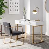 vDecor Çalışma Masası Metal Ayak - 100x40 cm - Beyaz