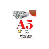 Ve-Ge 80 gr A5 Fotokopi Kağıdı 500 Adet Yüksek Baskı Kalitesi Beyaz Kağıt