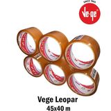 Ve-Ge Aslan 45x40m Şeffaf Koli Bandı 6'lı paket
