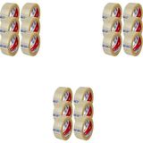 Ve-Ge Bant Şeffaf Koli Bandı / 45 mm x 100 Metre / 6'li 3 Paket - 18 Rulo - Çok Renkli - Genel