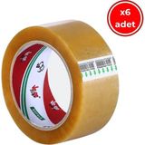 Ve-Ge Bufalo Koli Bandı, 6 Adet, 45 mm x 40M, Şeffaf, Su Bazlı Tutkal - 45 mm x 40 m