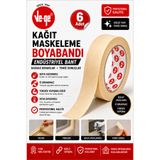 Ve-ge Kağıt Maskeleme Bandı – Endüstriyel Maskeleme Bandı 48 Mm x 35 Mt | 6 Adet