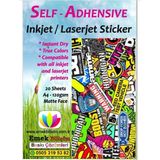 ve Laser Uyumlu Güçlü Yapışkanlı A4 Etiket Kağıdı Mat Yüzeyli 120GSM (20 Yaprak) - Option-1