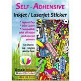 ve Laser Uyumlu Güçlü Yapışkanlı A4 Etiket Kağıdı Mat Yüzeyli 120GSM (50 Yaprak) - Option-1