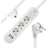 Vea VA-21558 3'lü 3 Usb'li 1.5 Metre Akım Korumalı Priz Beyaz 323087