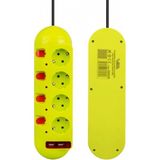 Vea VE-E40USB 4'lü 2 Usb'li 1.5 Metre Ayrı Anahtarlı Grup Priz - Sarı