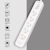 Vea VE-NOVA105 A Class 5'li Anahtarlı 1.5 Metre Akım Korumalı Priz, 4000w 16A, Bakır Kablo,