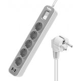 Vea VE-NOVA105U A Class 5'li 2 Usb'li Anahtarlı 1.5 Metre Akım Korumalı Priz - Beyaz