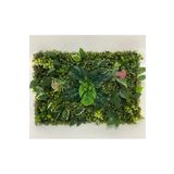 VEAL STORE Yapay Çiçek Duvar Kaplama 40*60 Cm Panel Şimşir Dik Duvar Uygulama Çim Dikey Bahçe