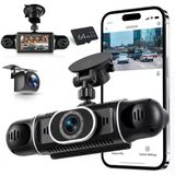 Vechtel 1080P 2K Araç Kamerası Wifi İle Araç Ön Arka, 4*3 İnç Ips Ekranlı Araç Kamerası Araç Kamerası, 24 Saat Park İzleme, Gece Görüşü, G Sensör, 360 Derece Koruma, 64 Gb İle