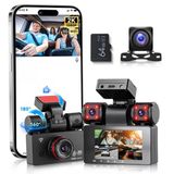 Vechtel 4*Araç Kamerası 1080P Araç Kamerası Wifi İle Araç Ön Arka, 3 İnç Ips Ekranlı 2K Araç Kamerası, 24 Saat Park İzleme, Gece Görüşü, G Sensör, 360 Derece Koruma, 64G Sd Kart İle