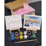 Vecih-I Temalı 17X12CM 3D Taş Tozu Kabartma Pano Boyama Seti