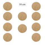 Vedemo Levha 10 Adet 3 Mm Ham Mdf 10 Cm Çap Yuvarlak Lazer Kesim