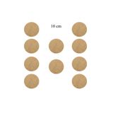 Vedemo Supla Levha 10 Adet 3 Mm Ham Mdf 10 Cm Çap Yuvarlak Lazer Kesim